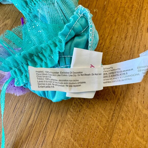 DISNEY Little Mermaid Ariel Sparkly Leg Warmers Girls S 4-6 Halloween Dress Ups - Picture 7 of 7